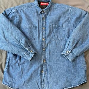 Wrangler Mens XL good worn condition insulated denim shirt